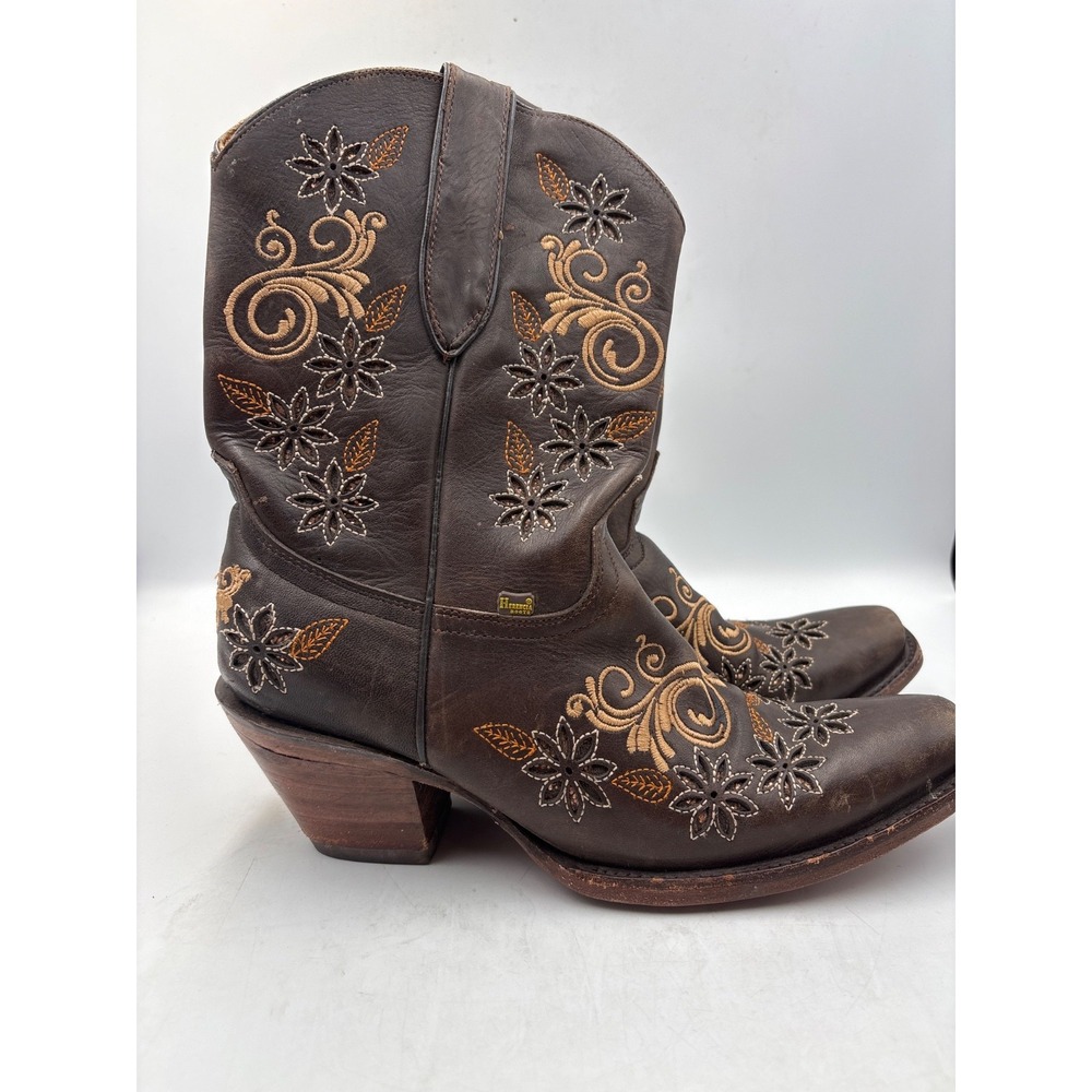 Herencia Crazy Lazer Floral Embroidered Square Square Toe Western Boots ‎ W US 9 - Picture 11 of 16